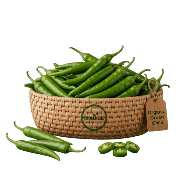 Organic Green Chilli – Naturally Grown by BioWise Organic Green Chilli – Naturally Grown by BioWise