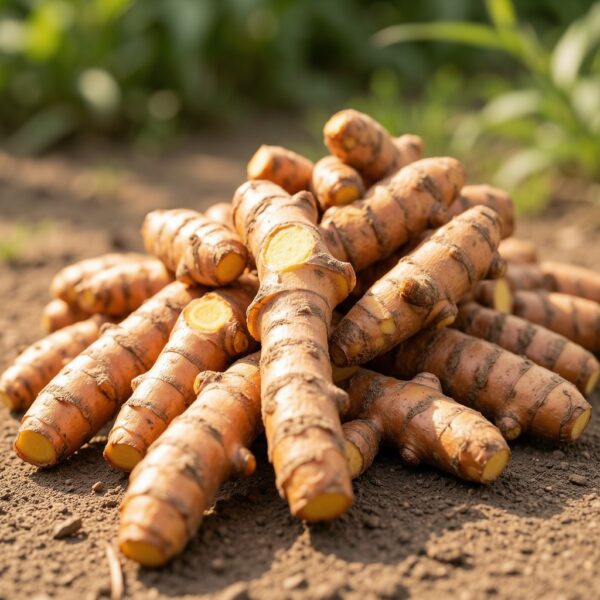 natural-raw-turmeric-roots-plant (1) organic turmeric roots