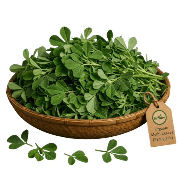 Organic Fresh Methi Leaves (Fenugreek) – Naturally Grown by BioWise Organic Fresh Methi Leaves (Fenugreek) – Naturally Grown by BioWise